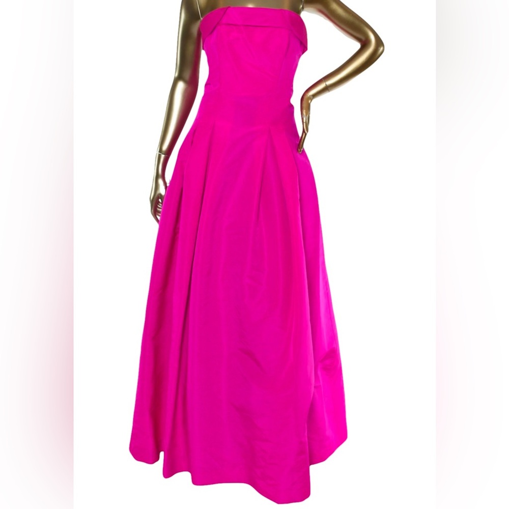 Sachin + Babi Hot Pink Strapless Gown